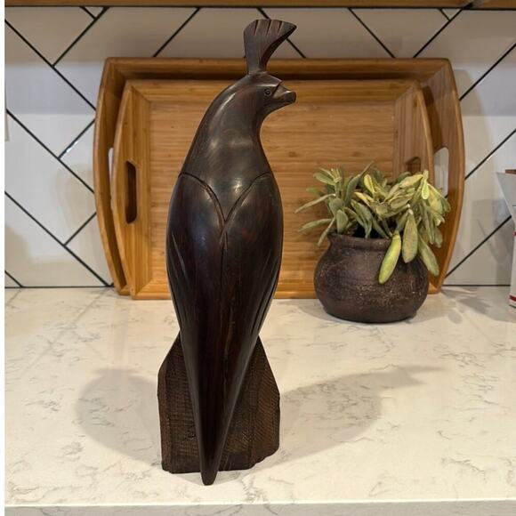 Vintage Ironwood Seri Quail Hand carved Sculpture, Kino Indians of Mexico, 13” - Picture 1 of 8